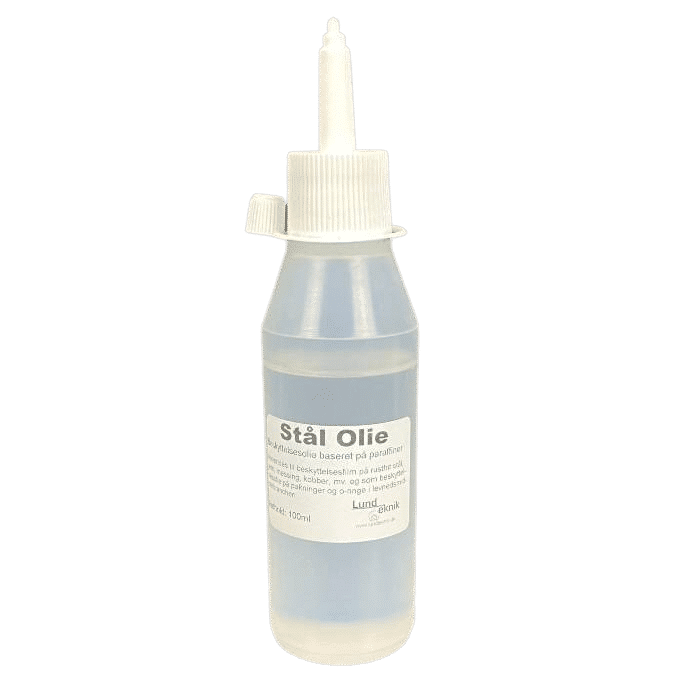 Stål Olie, 100 ml, med dåbetud.