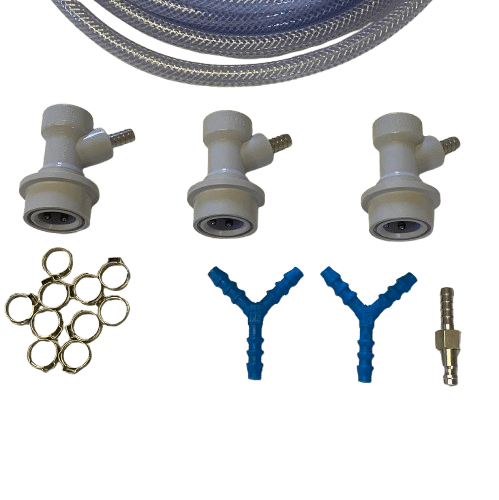 CO2 hose with quick coupling and 3 * grey coupling for Cornelius