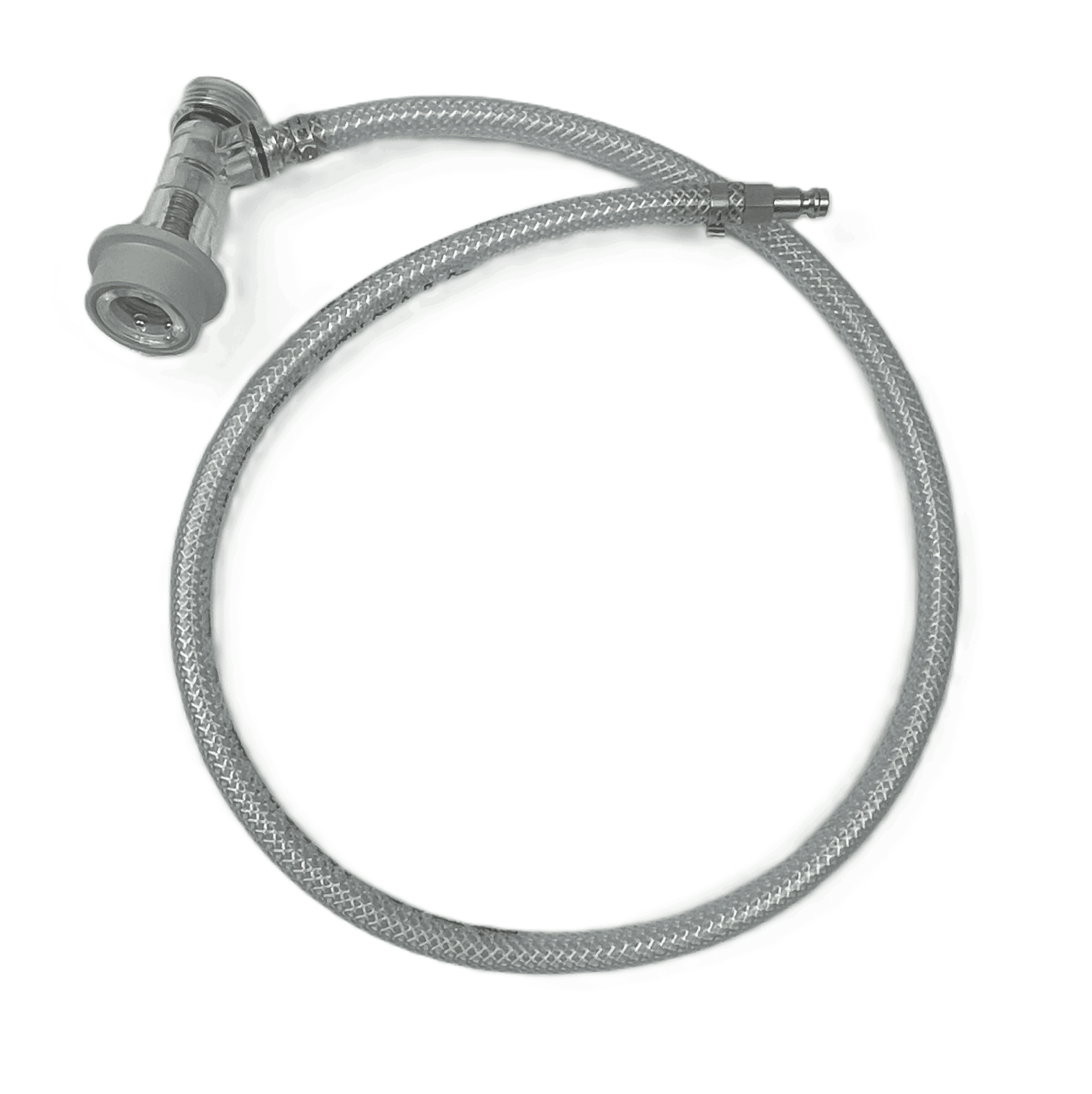 CO2 hose with quick connector and grey connector with check valve